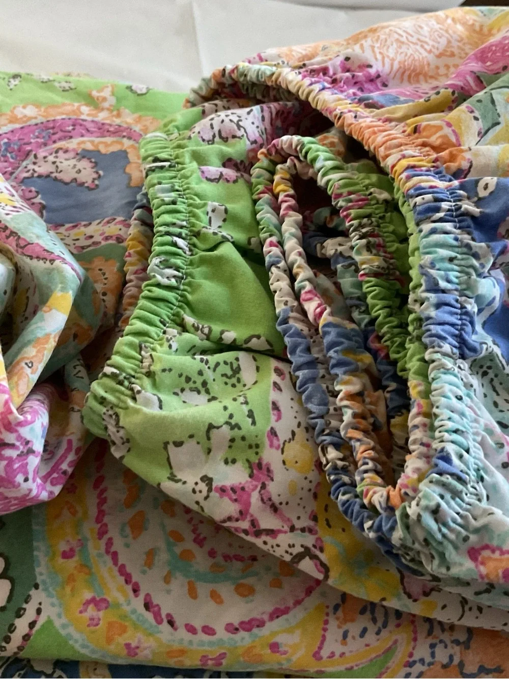 Vintage Ralph Lauren Flying Point KING 3pcs Sheet Set Paisley Multicolor